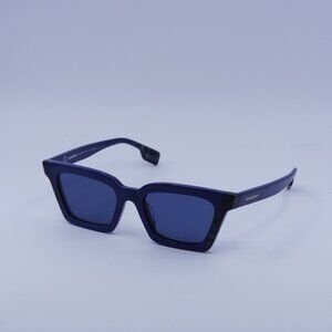 Burberry BE4392U 405780 Sunglasses Blue/Navy Check Square Frame, Blue Lenses